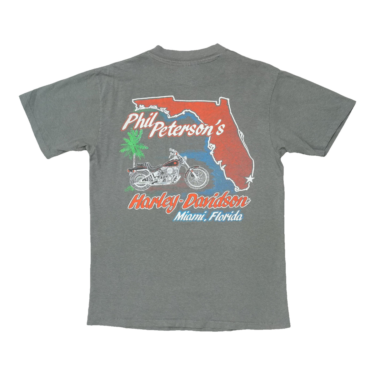 1980s Harley Davidson Eagle Miami Florida Shirt