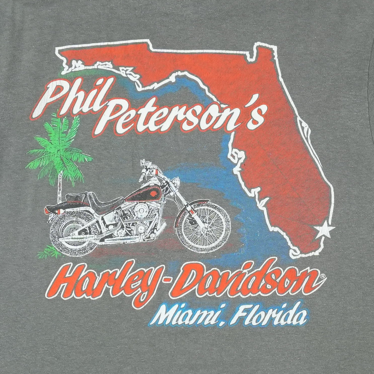 1980s Harley Davidson Eagle Miami Florida Shirt