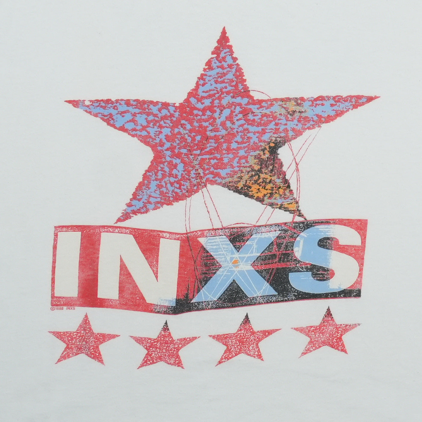1980s INXS Star Tank Shirt Detail 2