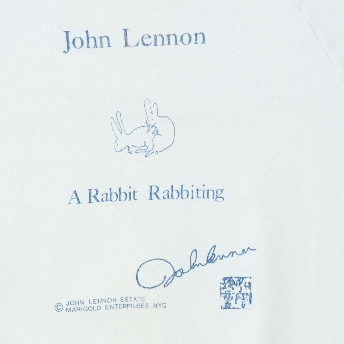 1980s John Lennon A Rabbit Rabbiting Sweatshirt