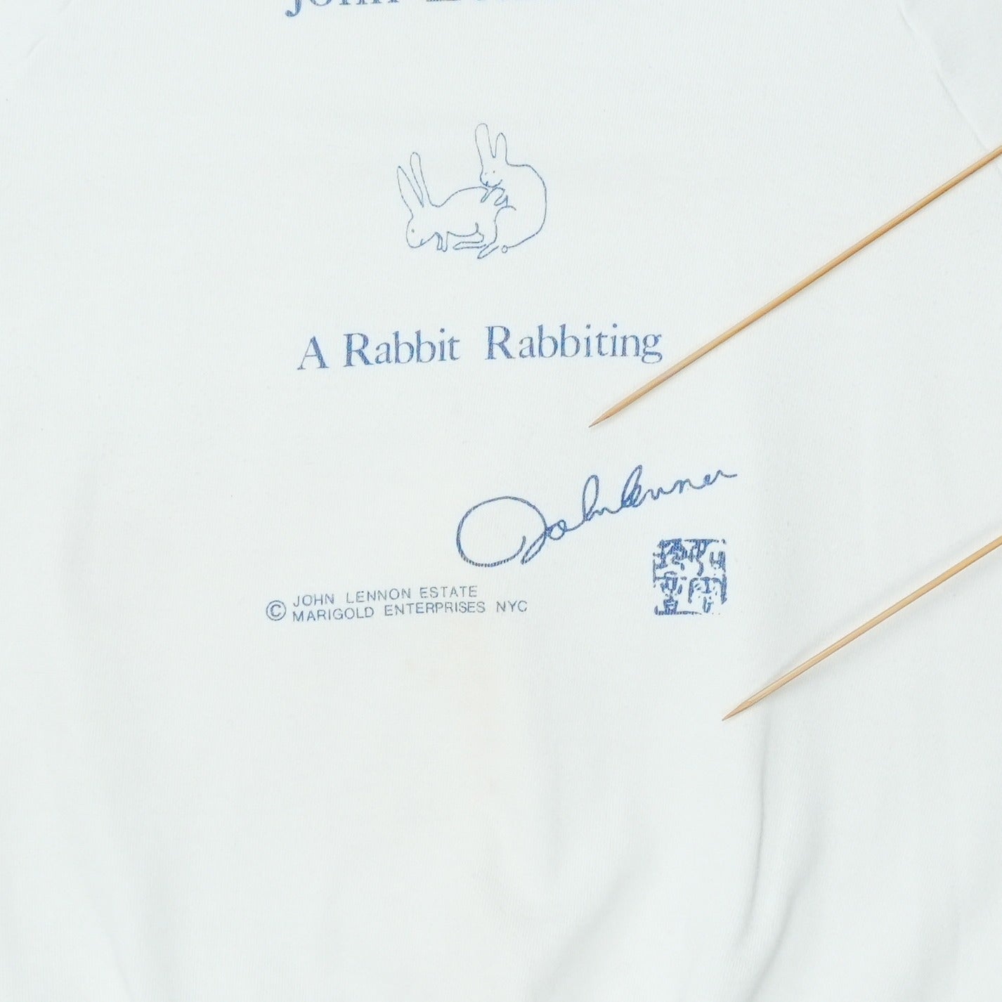 1980s John Lennon A Rabbit Rabbiting Sweatshirt