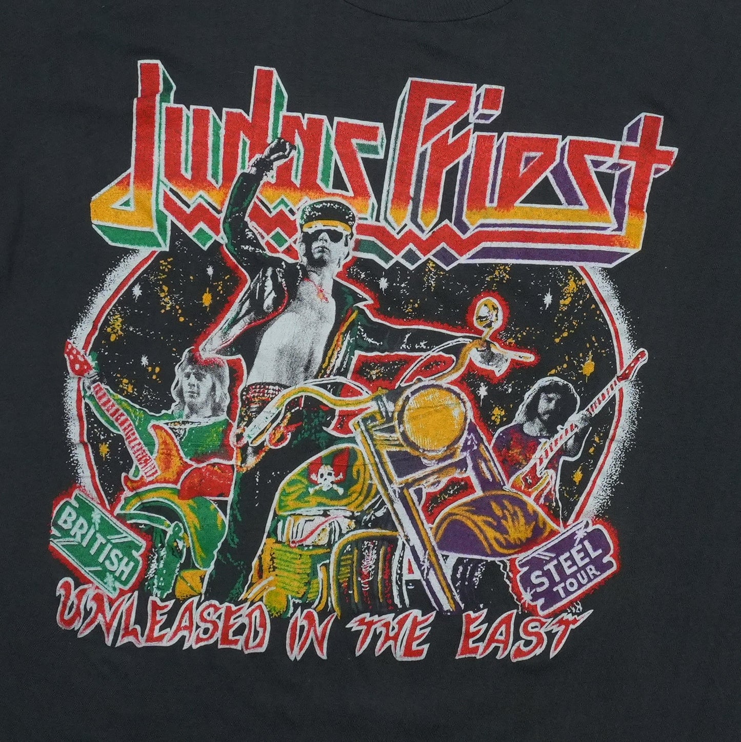 1980s Judas Priest Unleashed in the East Shirt Detail 2