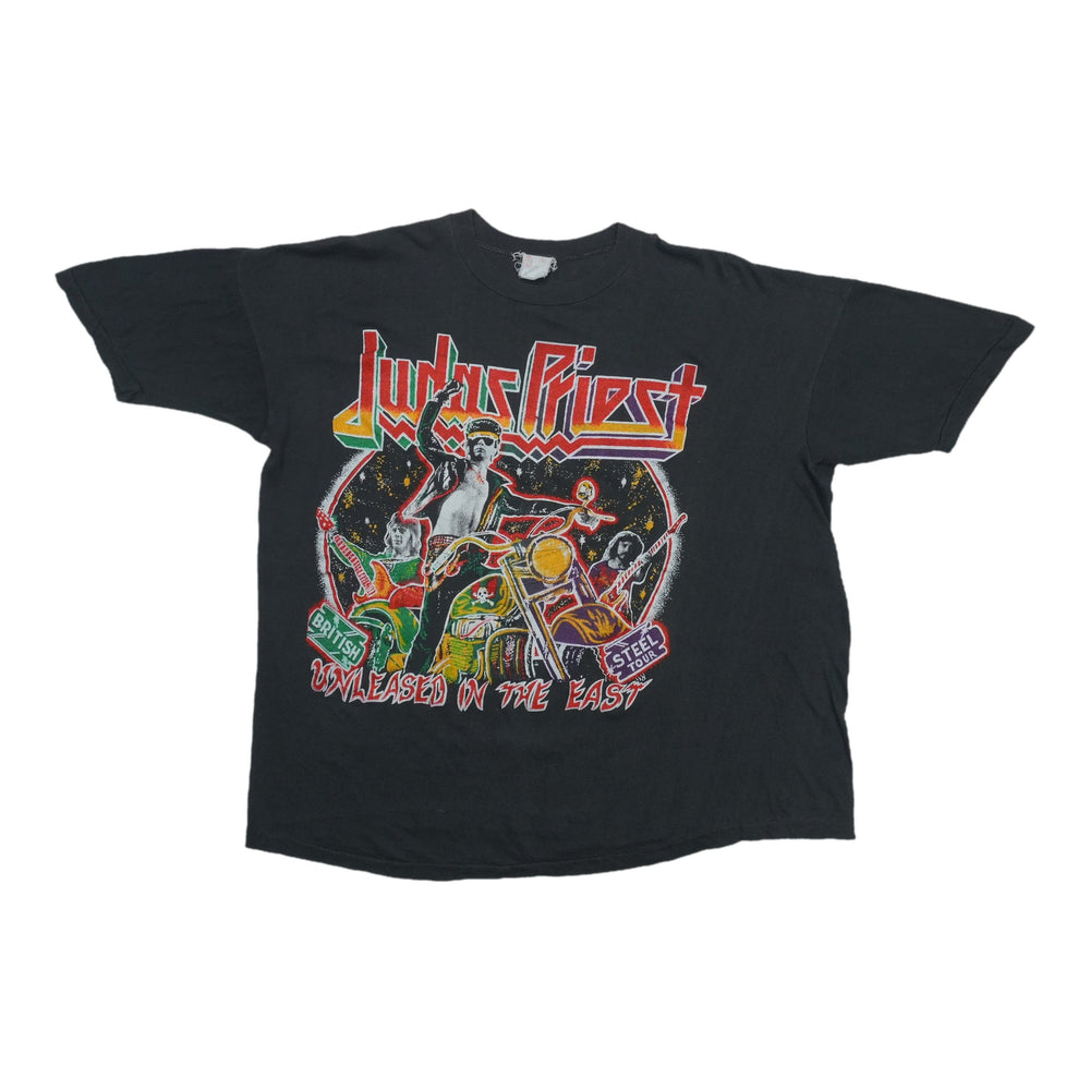 1980s Judas Priest Unleashed in the East Shirt Front