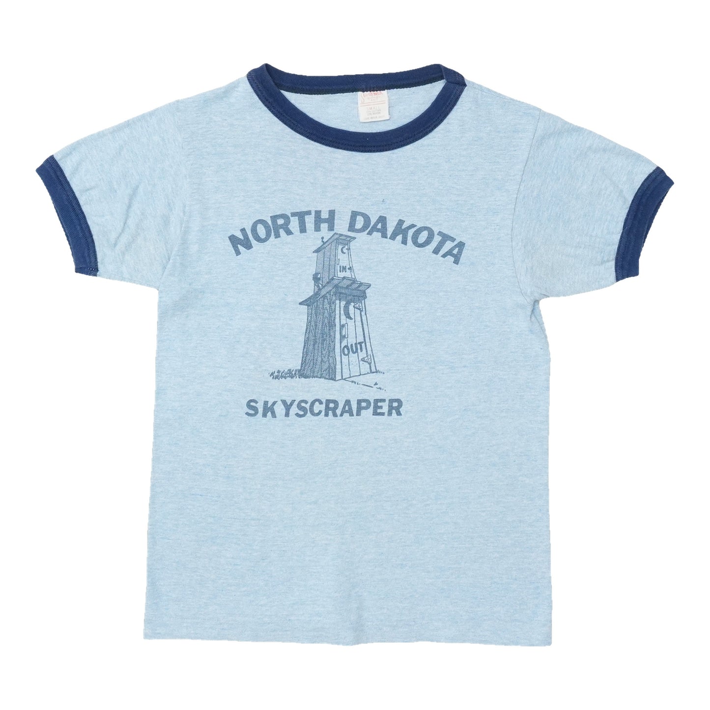 1980s North Dakota Skyscraper Ringer Shirt