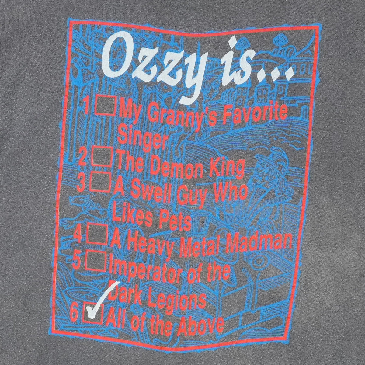 1980s Ozzy Osbourne Ozzy Is Shirt