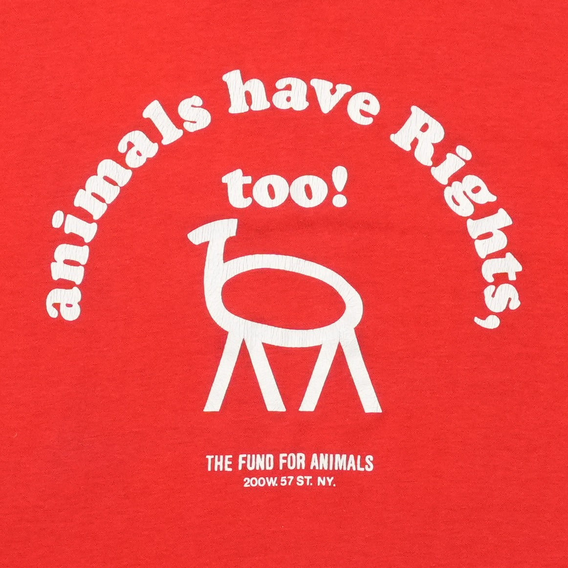 1980s The Fund For Animals Animal Rights Shirt
