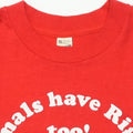 1980s The Fund For Animals Animal Rights Shirt