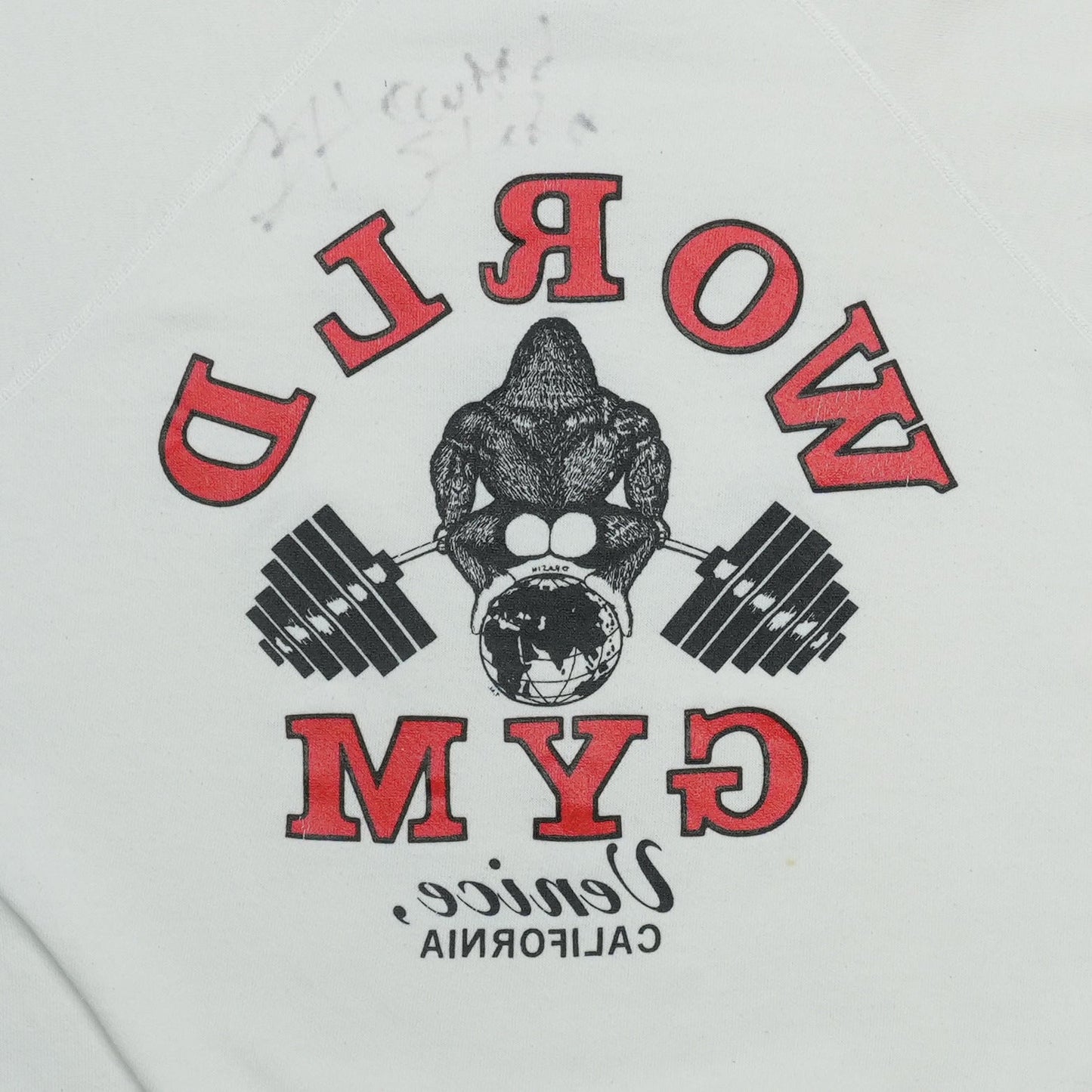 1980s World Gym Venice California Jersey Detail 4