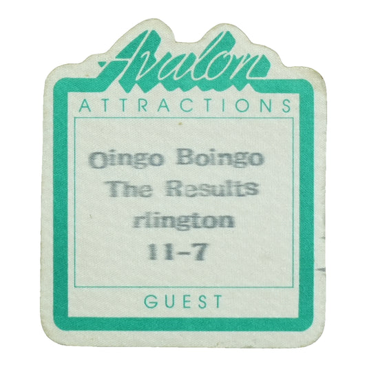 1980s Oingo Boingo Arlington Theatre Guest Pass front