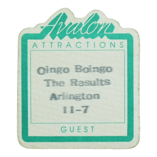 1980s Oingo Boingo Arlington Theatre Guest Pass front