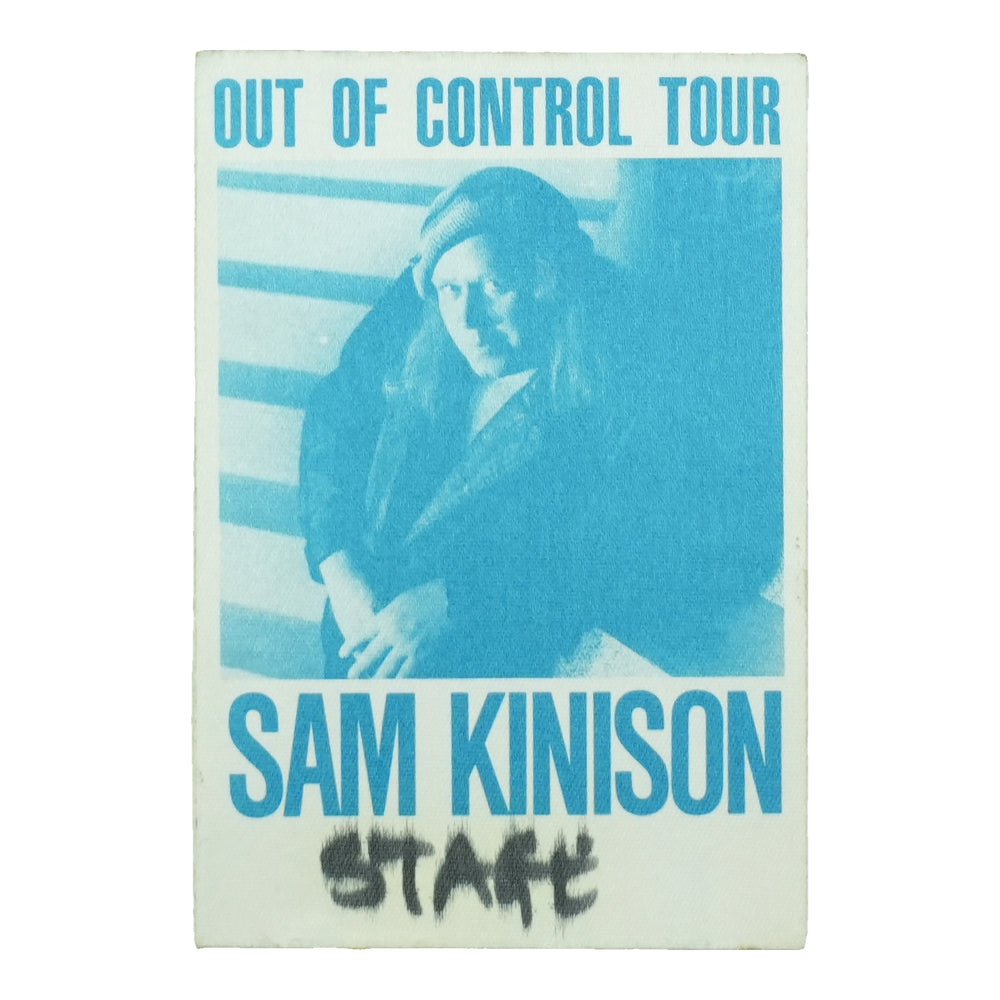 1980s Sam Kinison Out Of Control Tour Staff Pass front