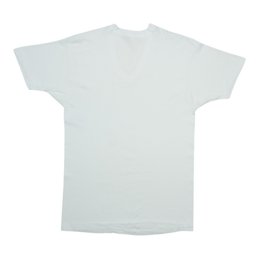 1980s Blank White FOTL V-Neck Shirt Back