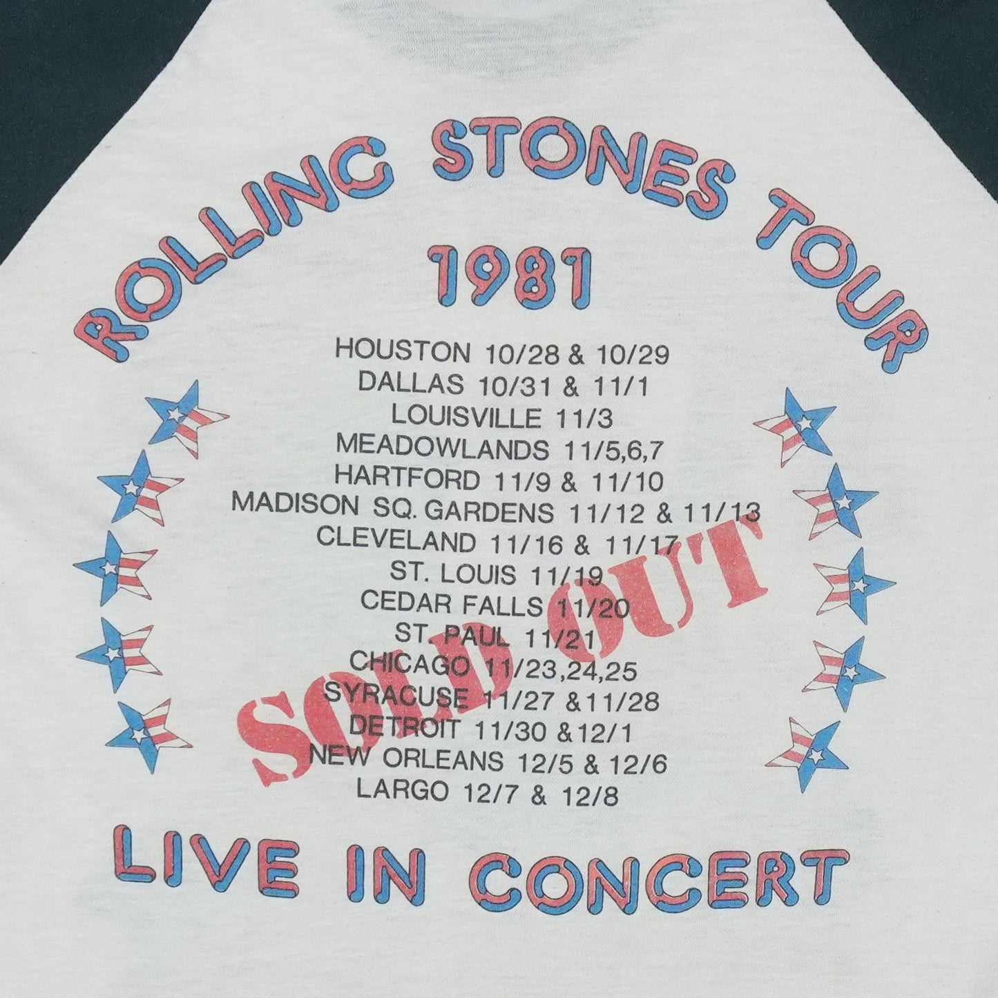 1981 Rolling Stones Tour Shirt