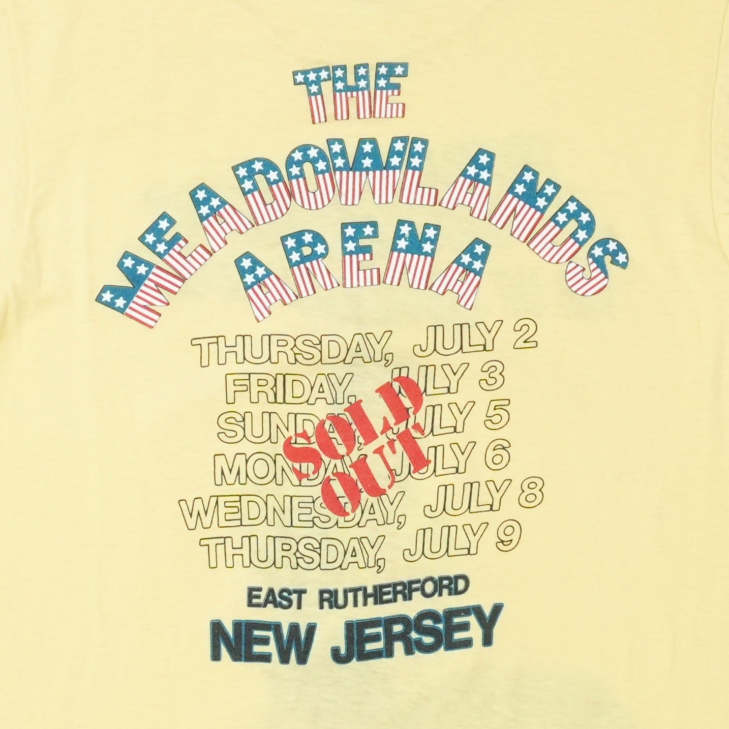 1981 Bruce Springsteen E Street Band Meadowlands Shirt