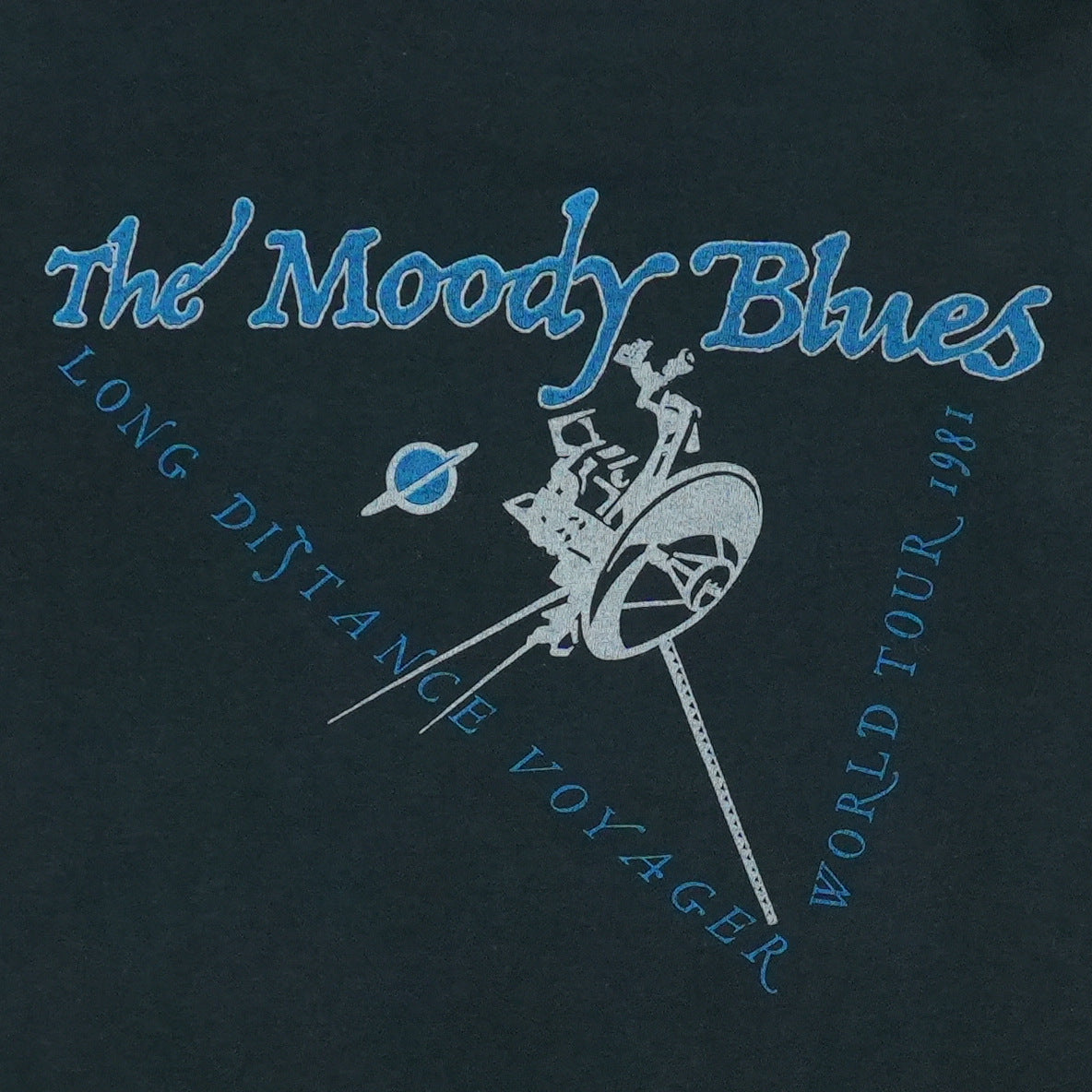 1981 The Moody Blues Long Distance Voyager World Tour Shirt Detail 3