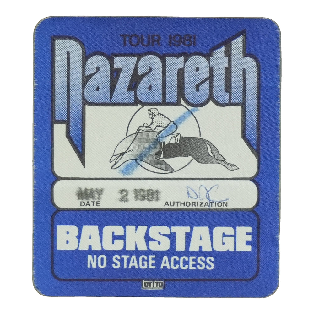 1981 Nazareth Tour Backstage Pass front
