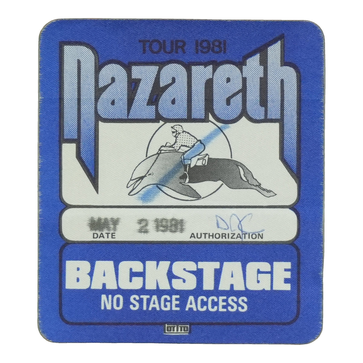 1981 Nazareth Tour Backstage Pass front