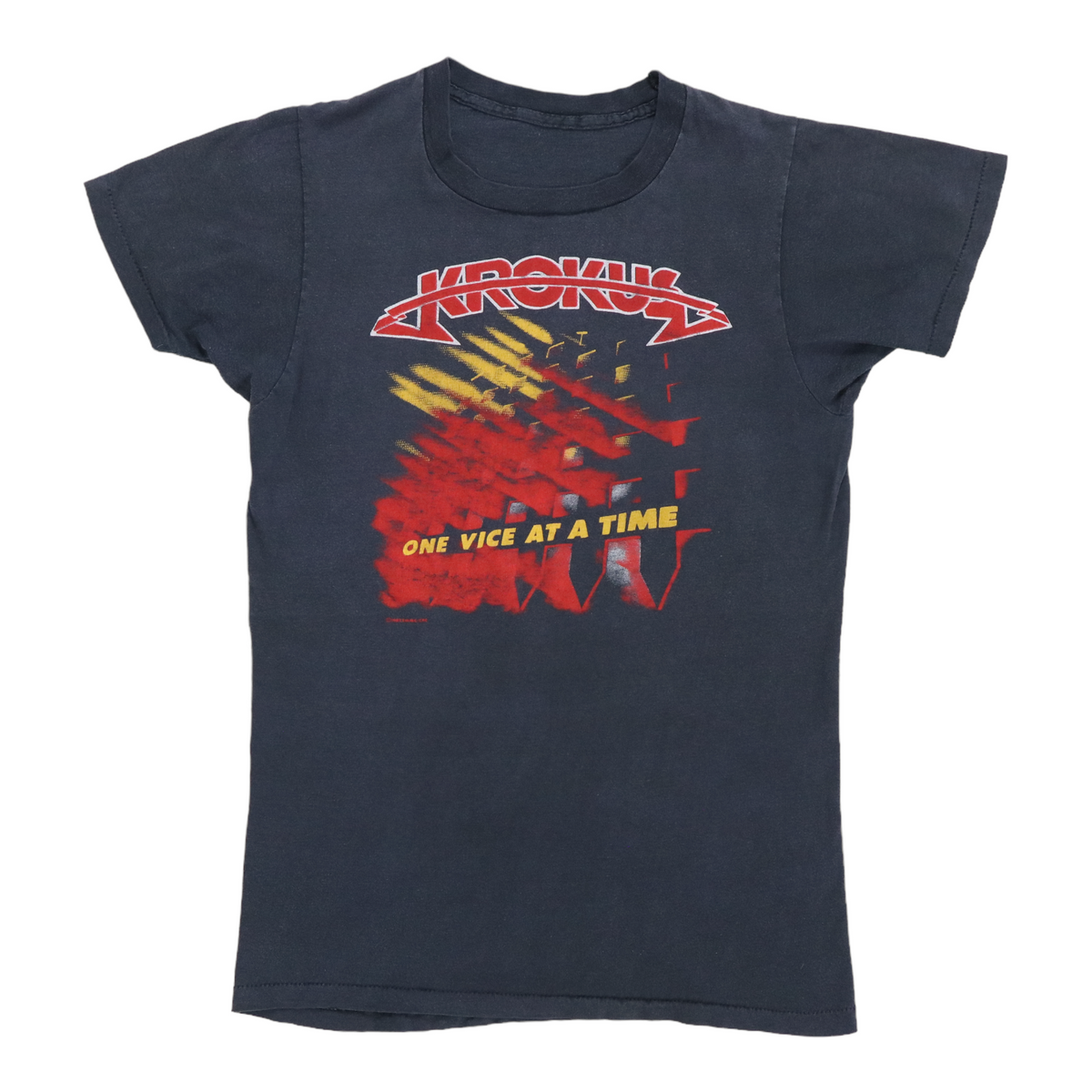 1982 Krokus One Vice At A Time Tour Shirt | Authentic Vintage Tee
