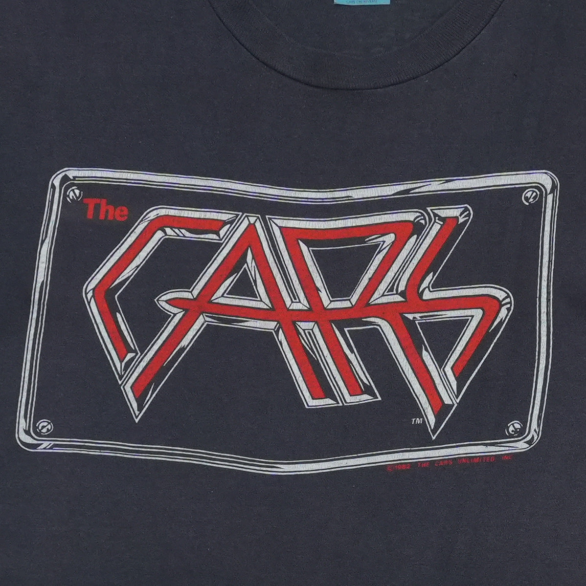 1982 The Cars On The Road Tour Shirt Detail 1