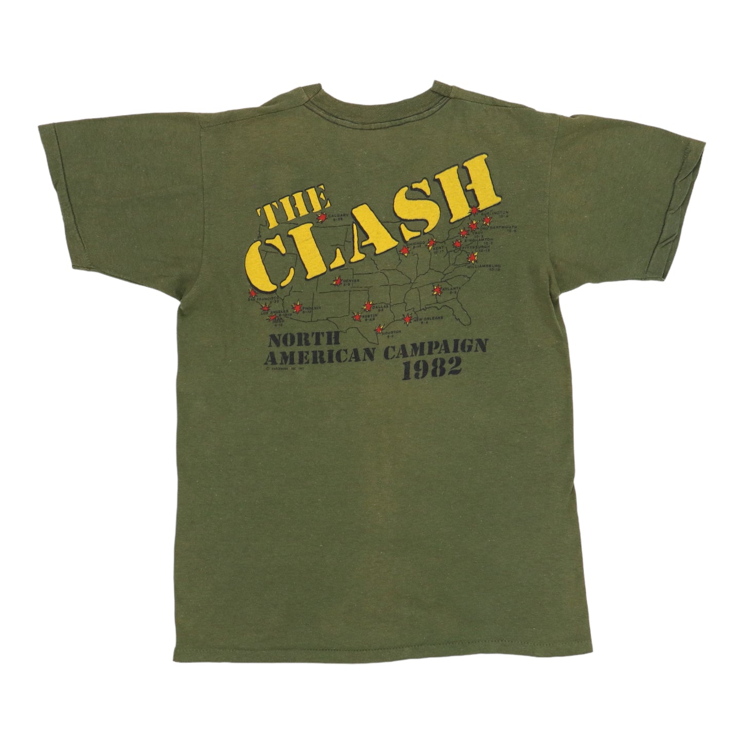 1982 The Clash Combat Rock Tour Shirt – WyCo Vintage