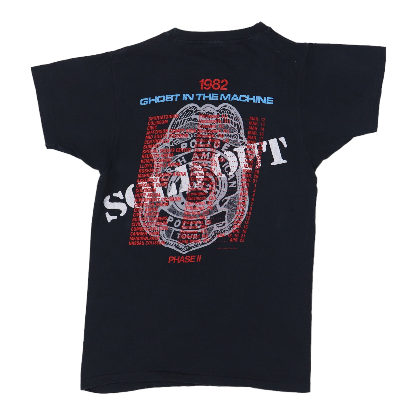 1982 The Police Ghost In The Machine Tour Shirt