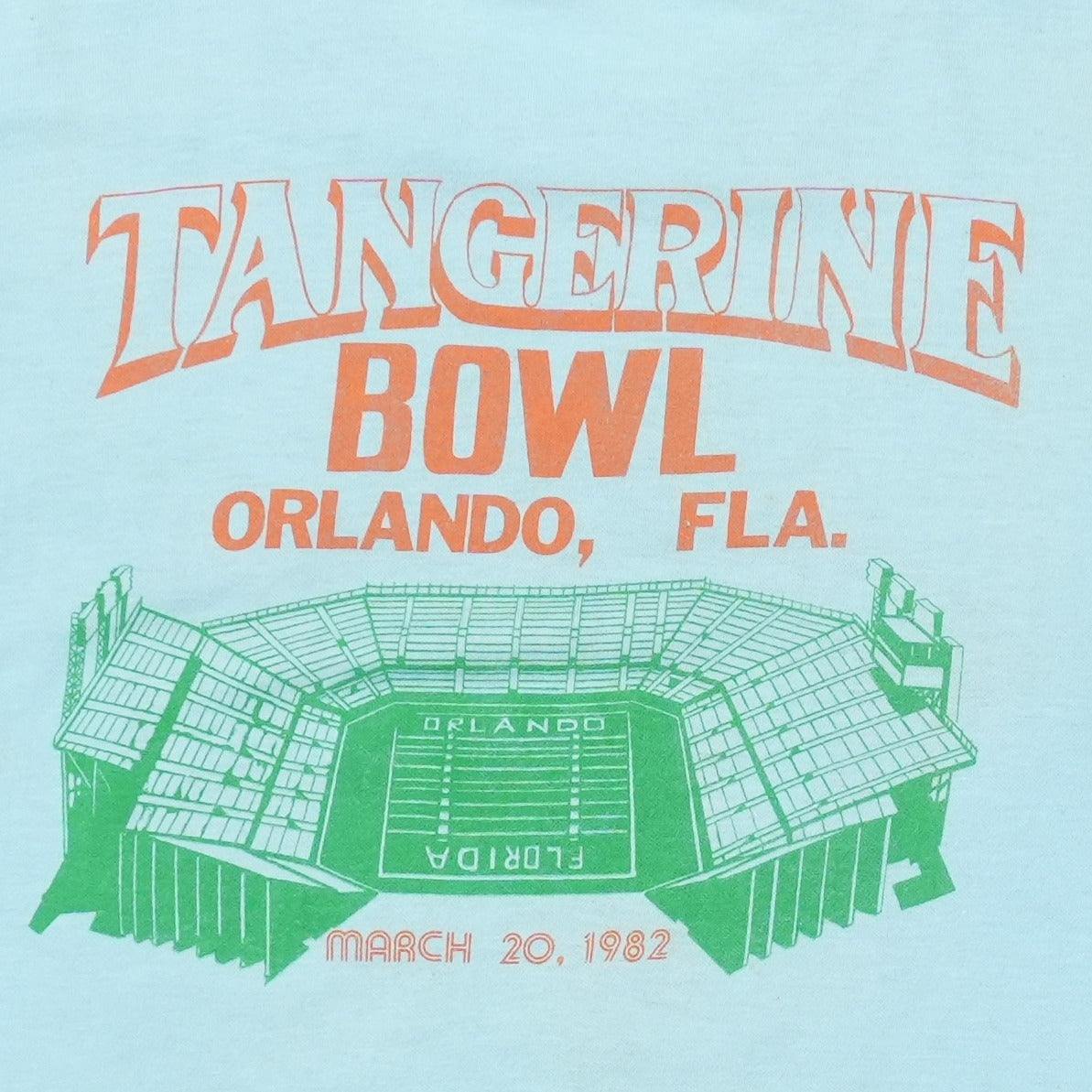1982 Foreigner And Ozzy Osbourne Tangerine Bowl Staff Shirt