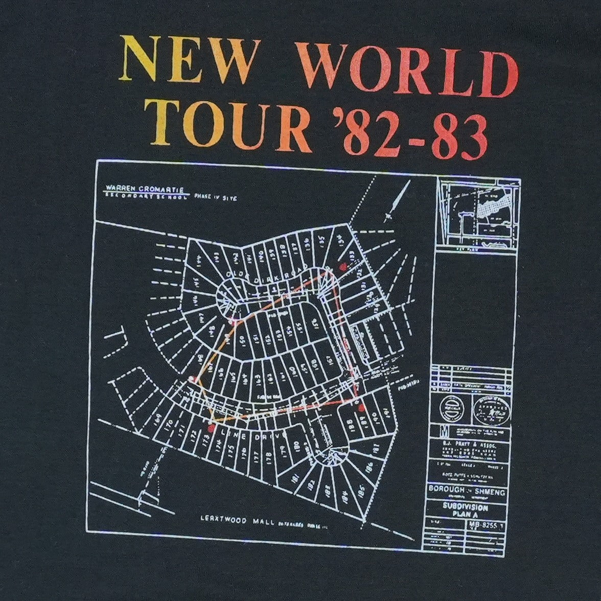 1982 Rush Signals New World Tour Shirt