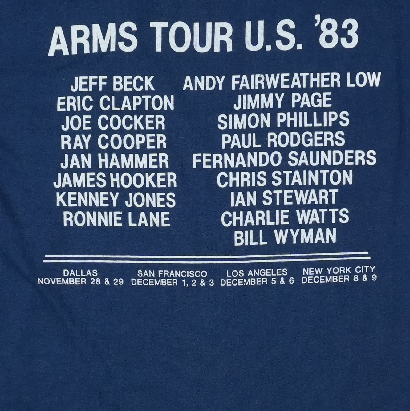 1983 Ronnie Lane ARMS Tour Shirt