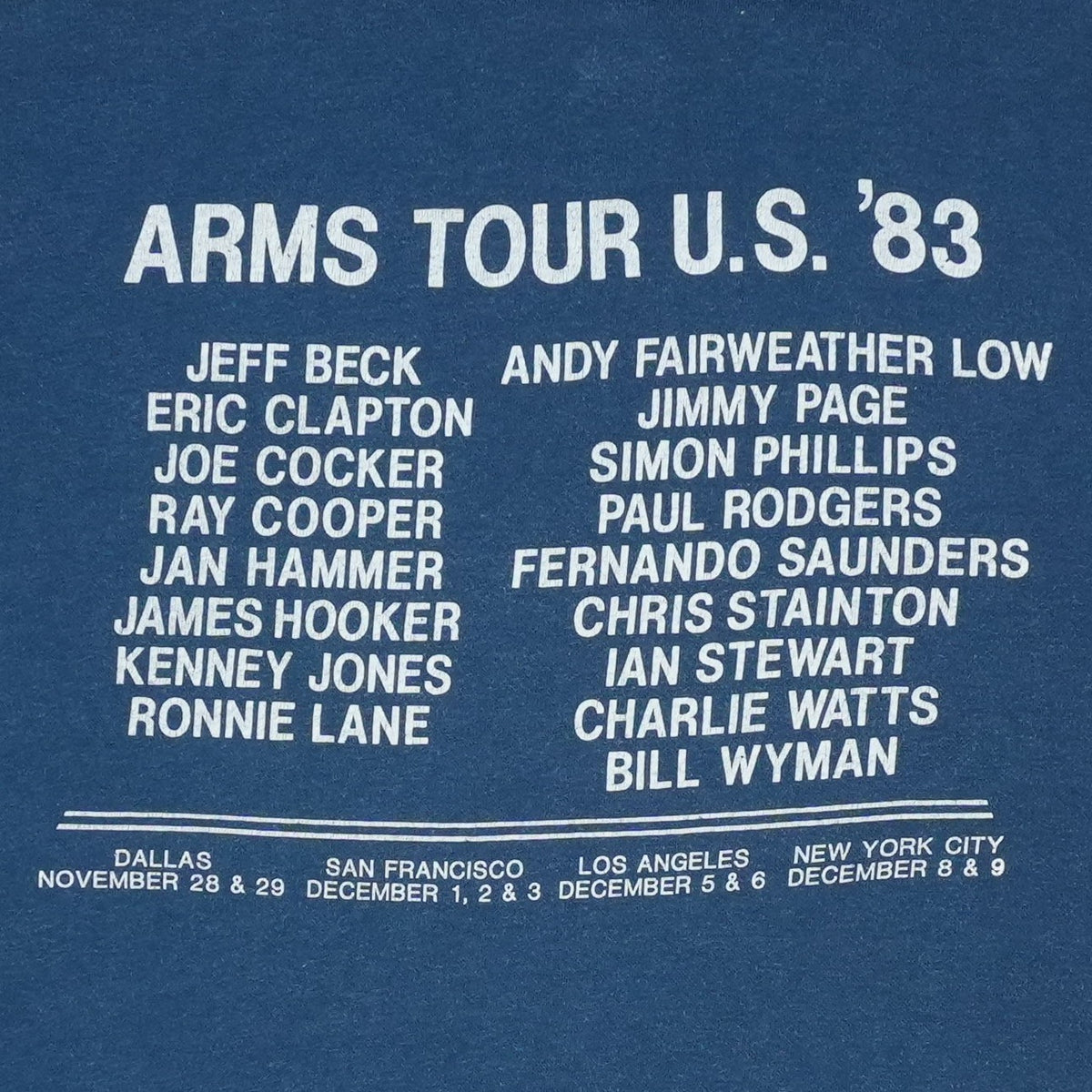 1983 ARMS Ronnie Lane Appeal US Tour Shirt
