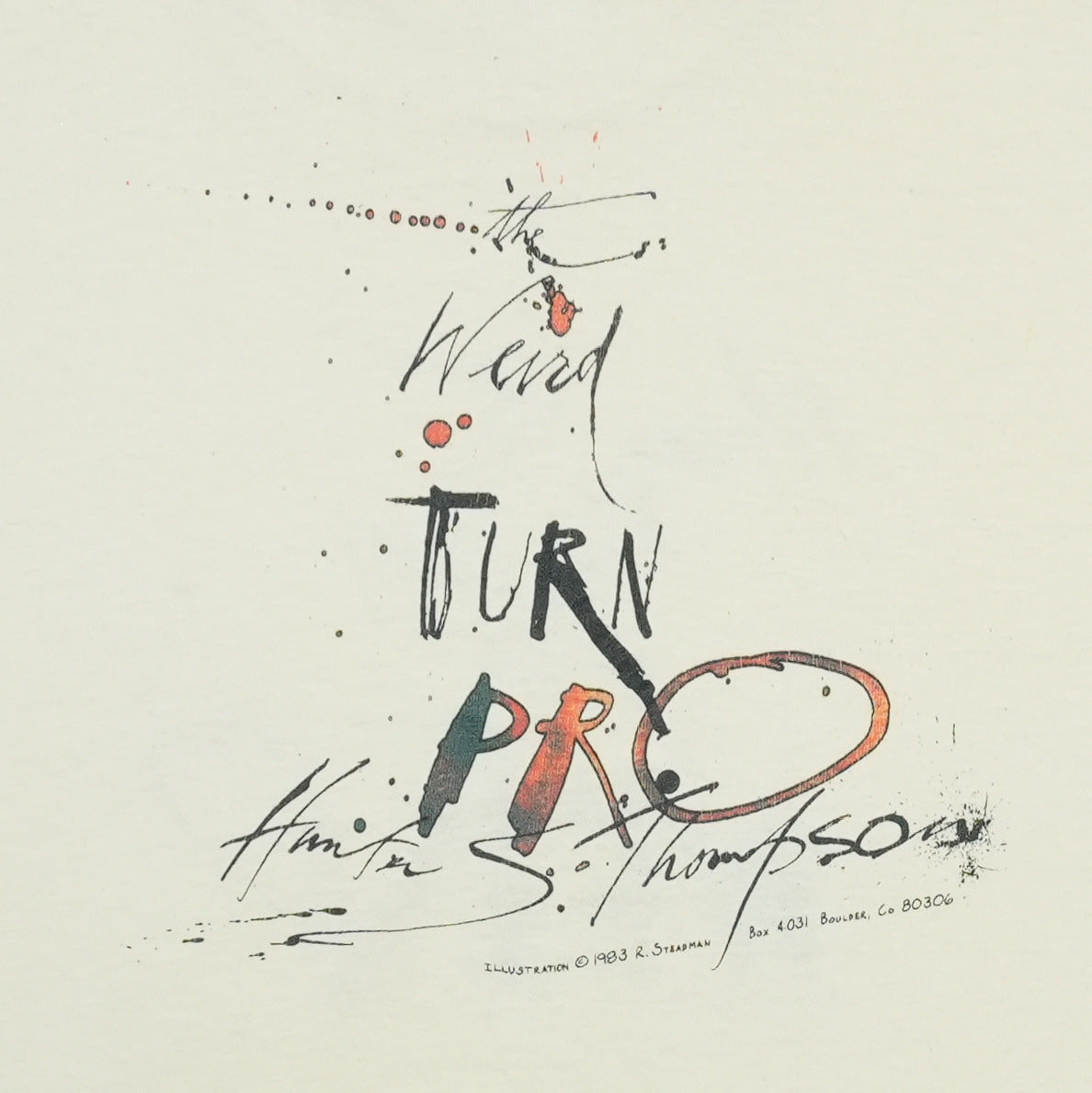 1983 Hunter S. Thompson When the Going Gets Steadman Shirt Detail 4