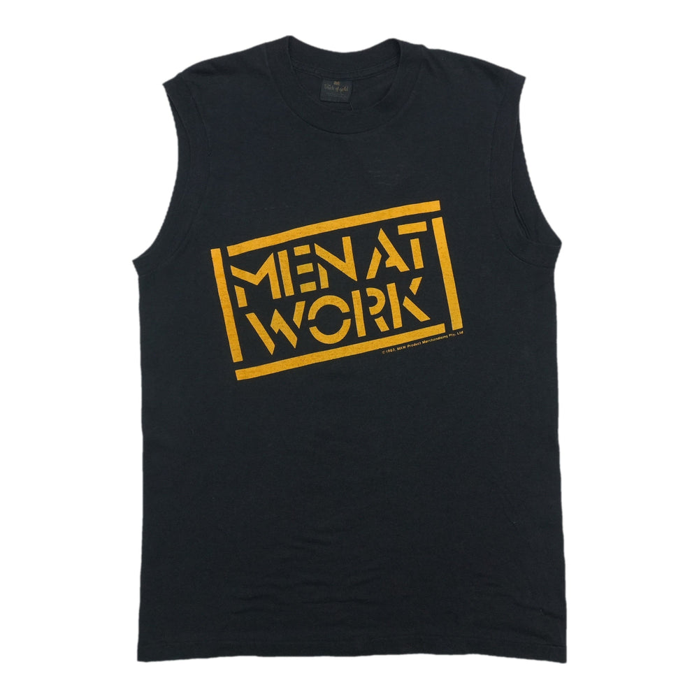 1983 Men At Work North America Tour Sleeveless Shirt Front