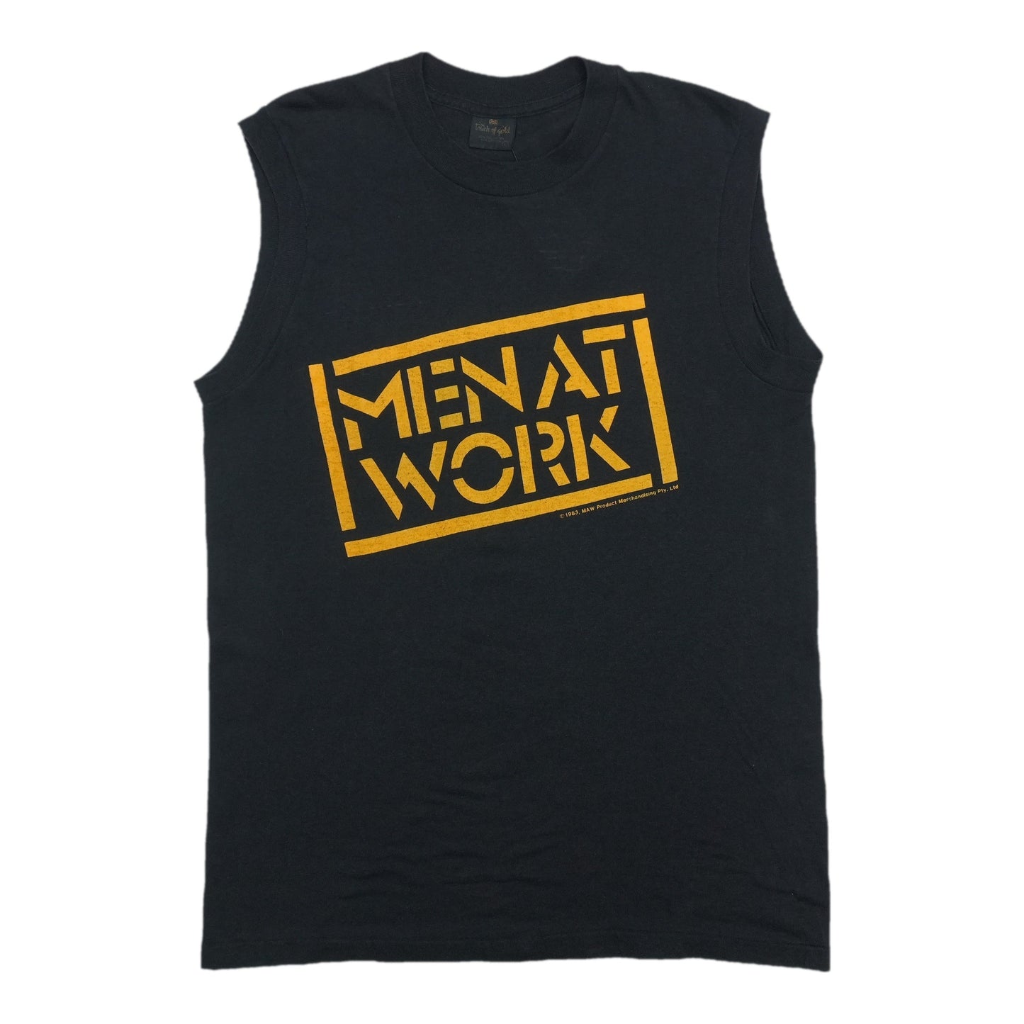 1983 Men At Work North America Tour Sleeveless Shirt Front