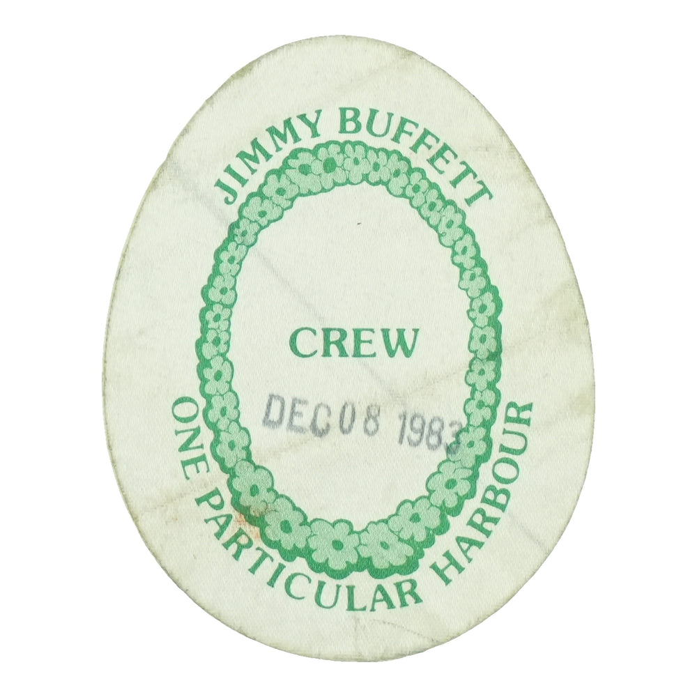 1983 Jimmy Buffett One Particular Harbour Tour Crew Pass front