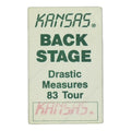 1983 Kansas Drastic Measures Tour Backstage Pass front