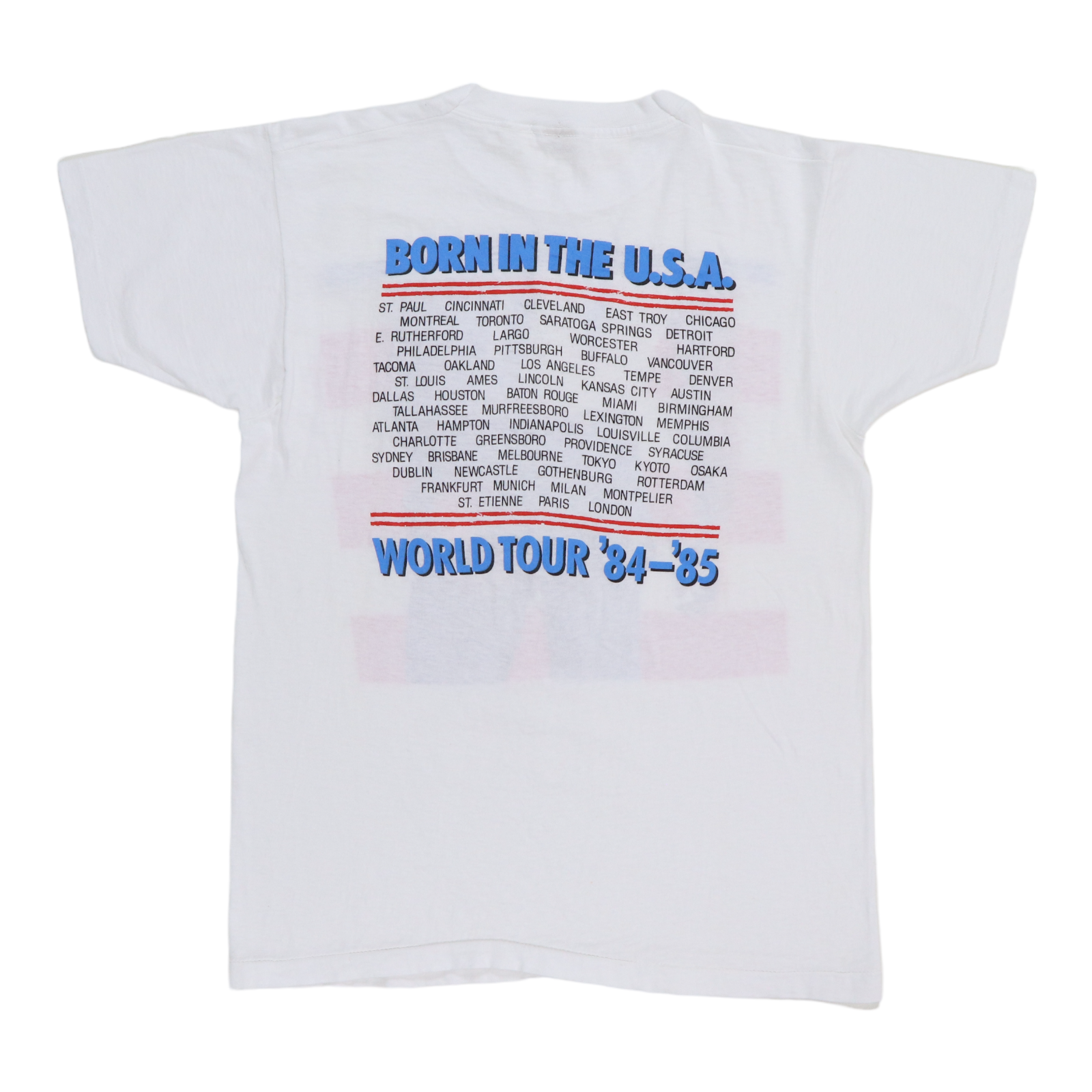 Veste Vintage CBS Records Bruce Springsteen 1984 World Tour - Taille M - Originale Née Aux USA