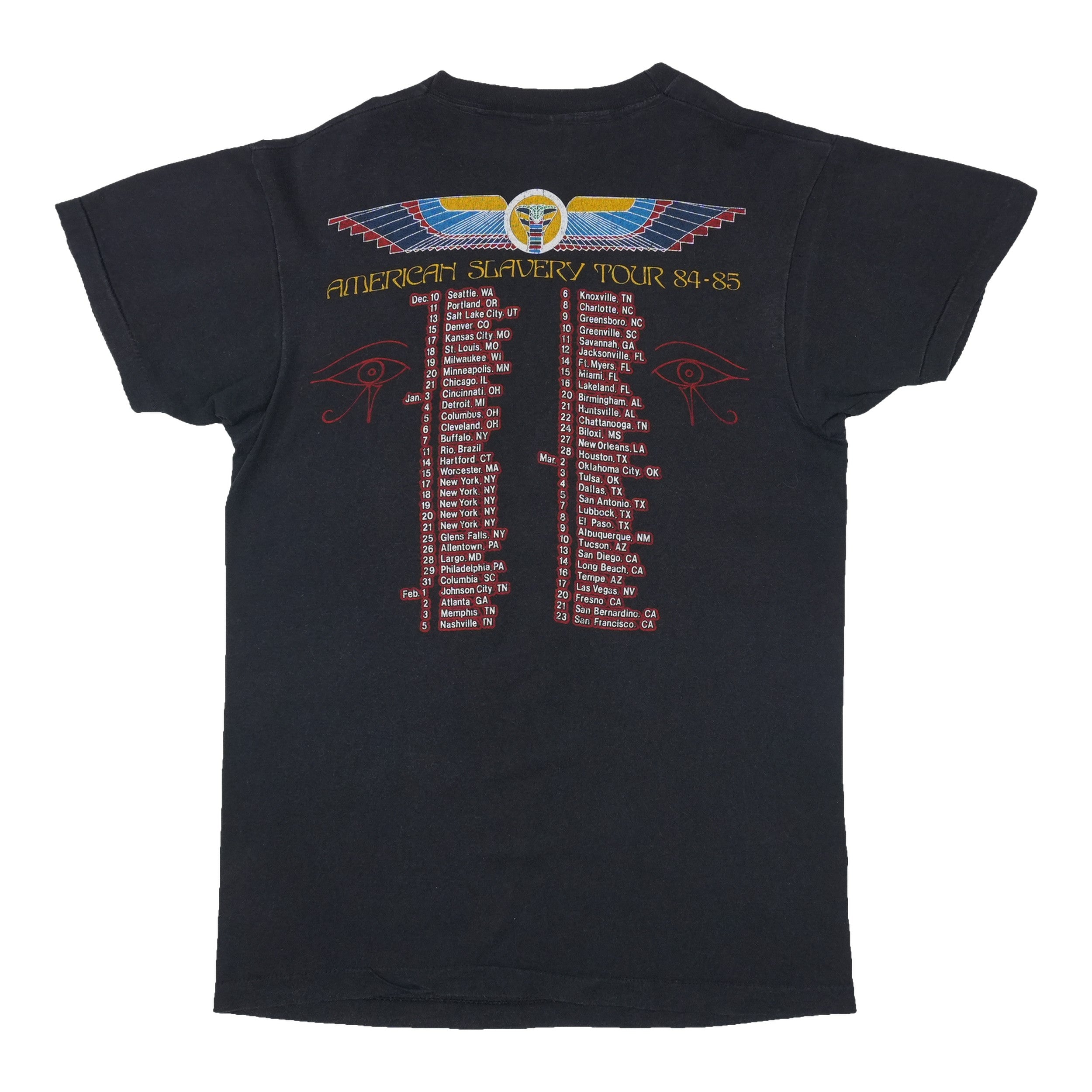 Buy 1984 Iron Maiden World Slavery Tour Shirt - Vintage T Shirt by