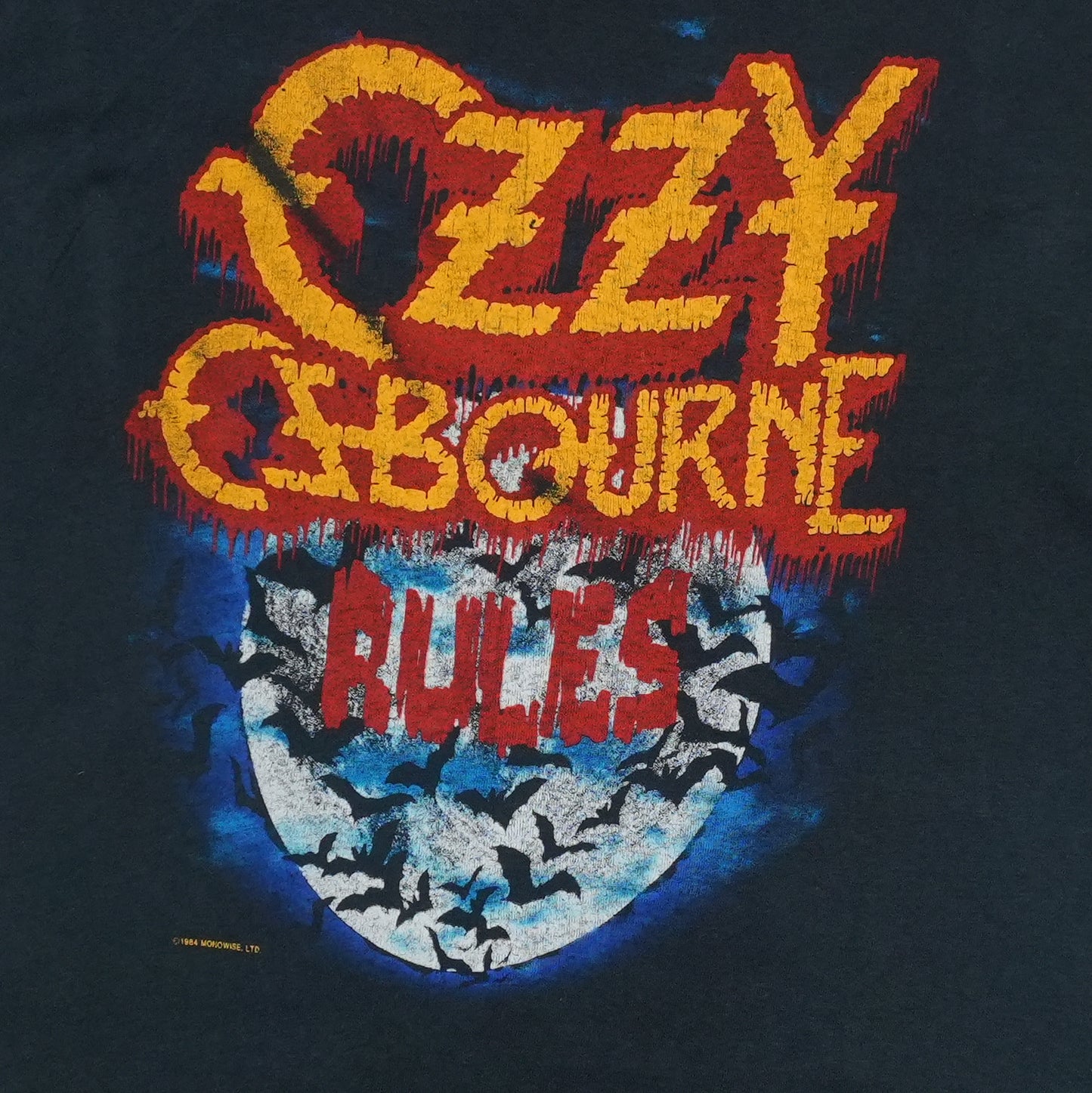 1984 Ozzy Osbourne Rules Shirt Detail 2
