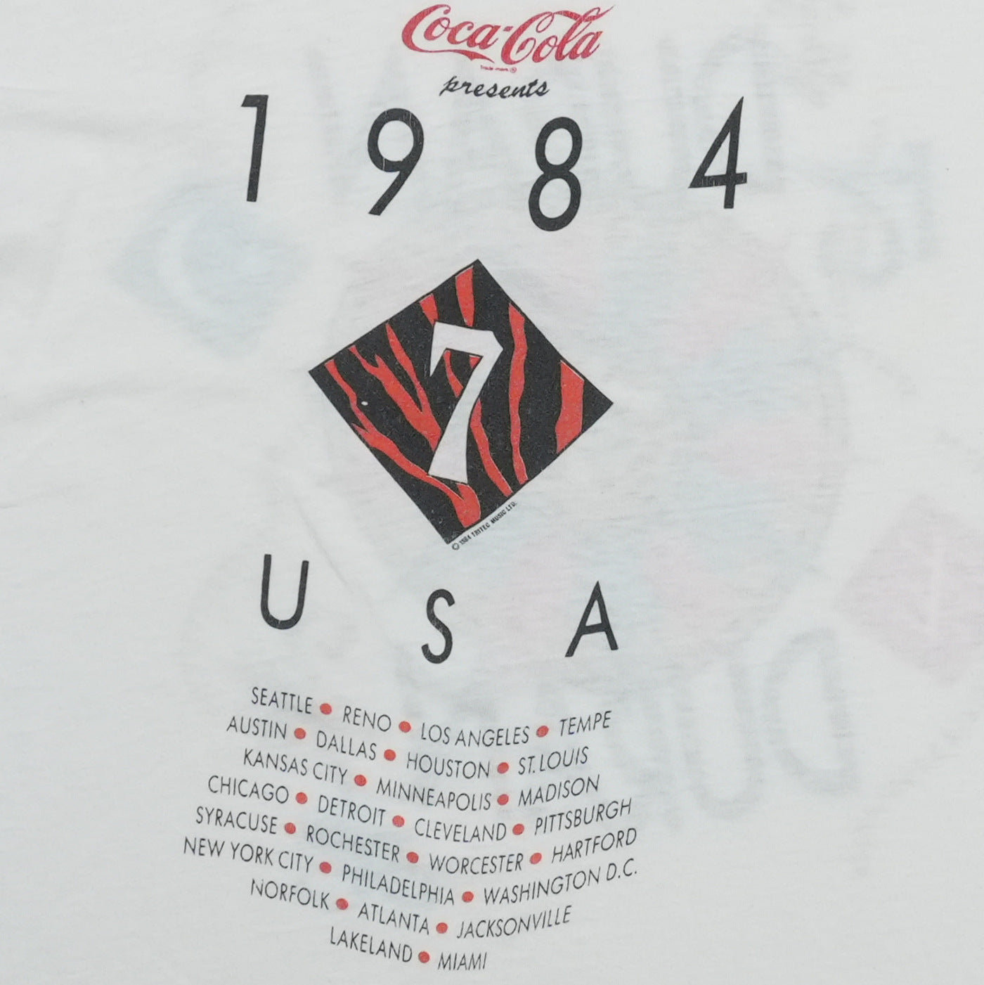 1984 Duran Duran Seven and the Ragged Tiger USA Tour Shirt Detail 5