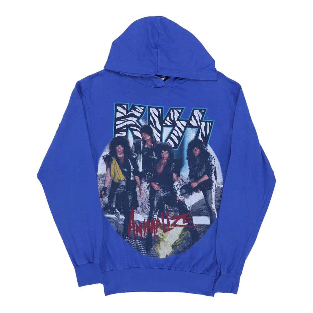 1984 Kiss Animalize Hooded Long Sleeve Shirt