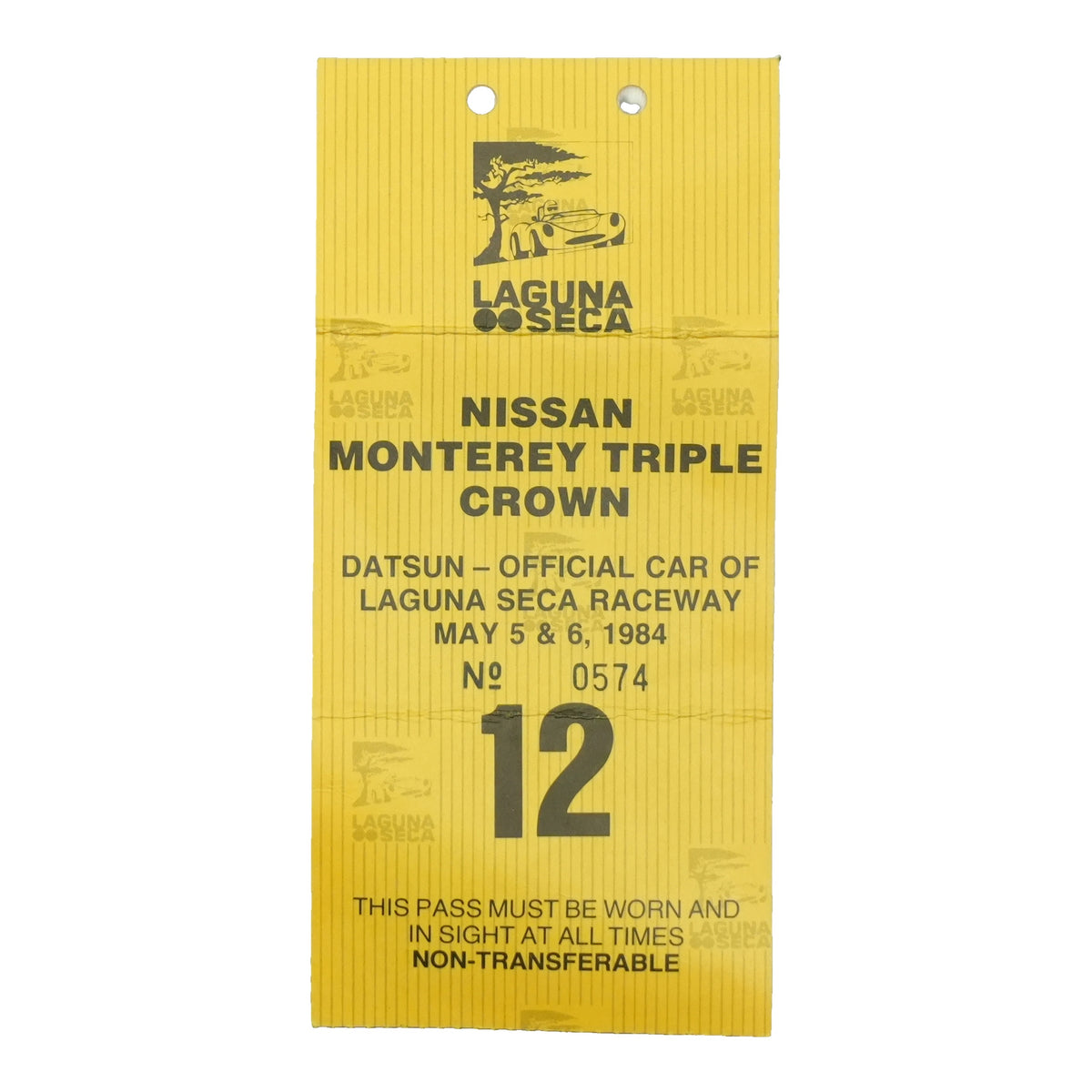 1984 Nissan Monterey Triple Crown Laguna Seca Raceway Pass front