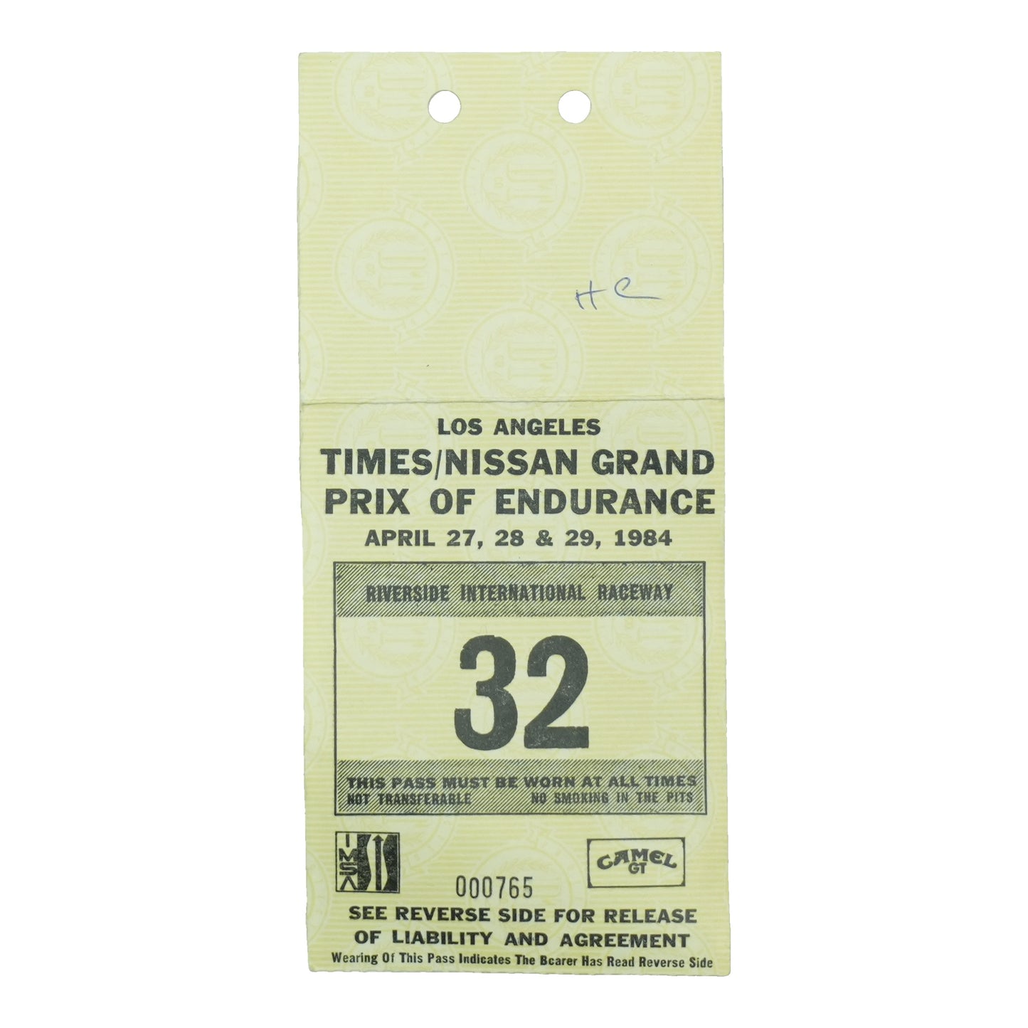 1984 Times Nissan Grand Prix Of Endurance Riverside Raceway Pass front