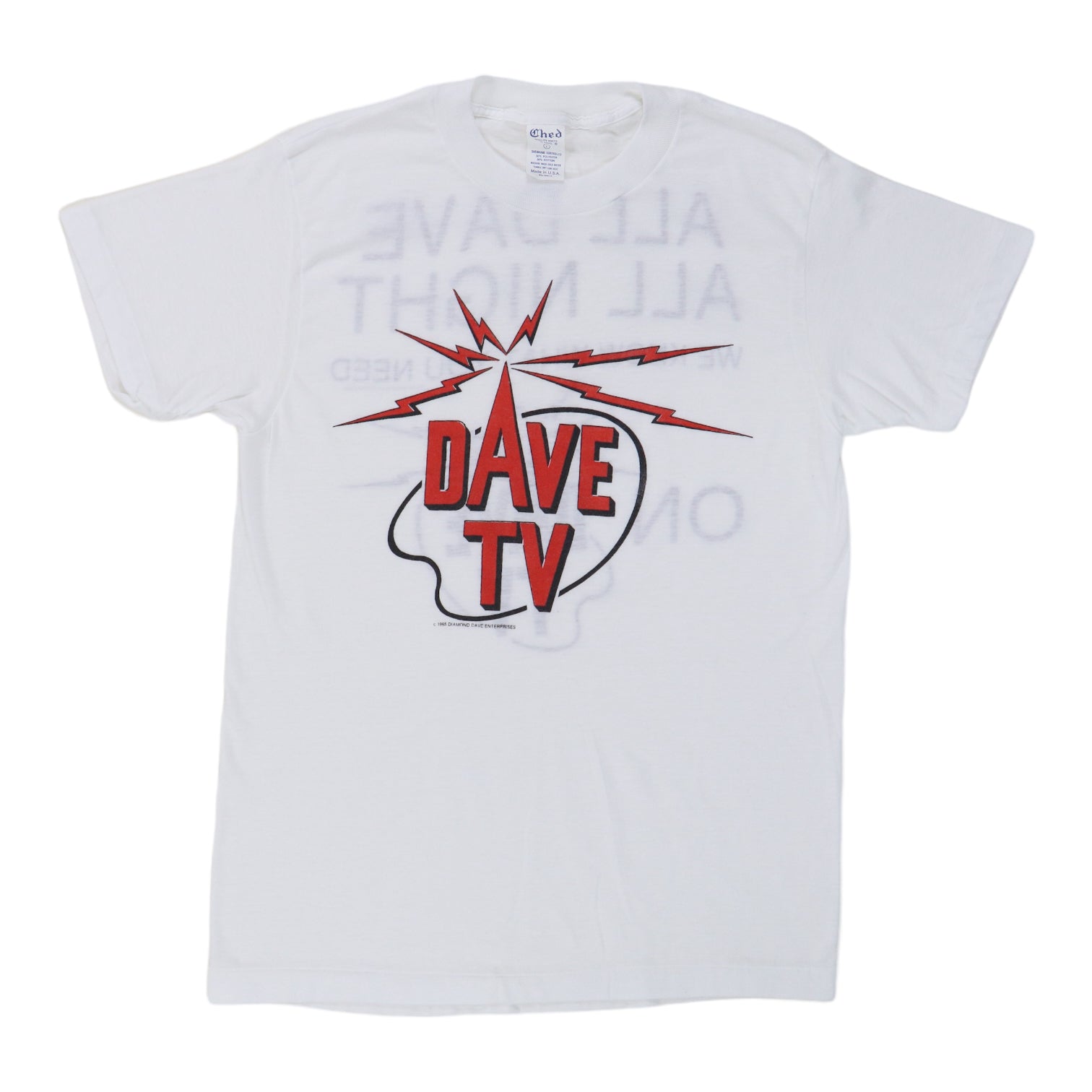 1985 Dave TV David Lee Roth Shirt | Authentic Vintage Tee – WyCo Vintage