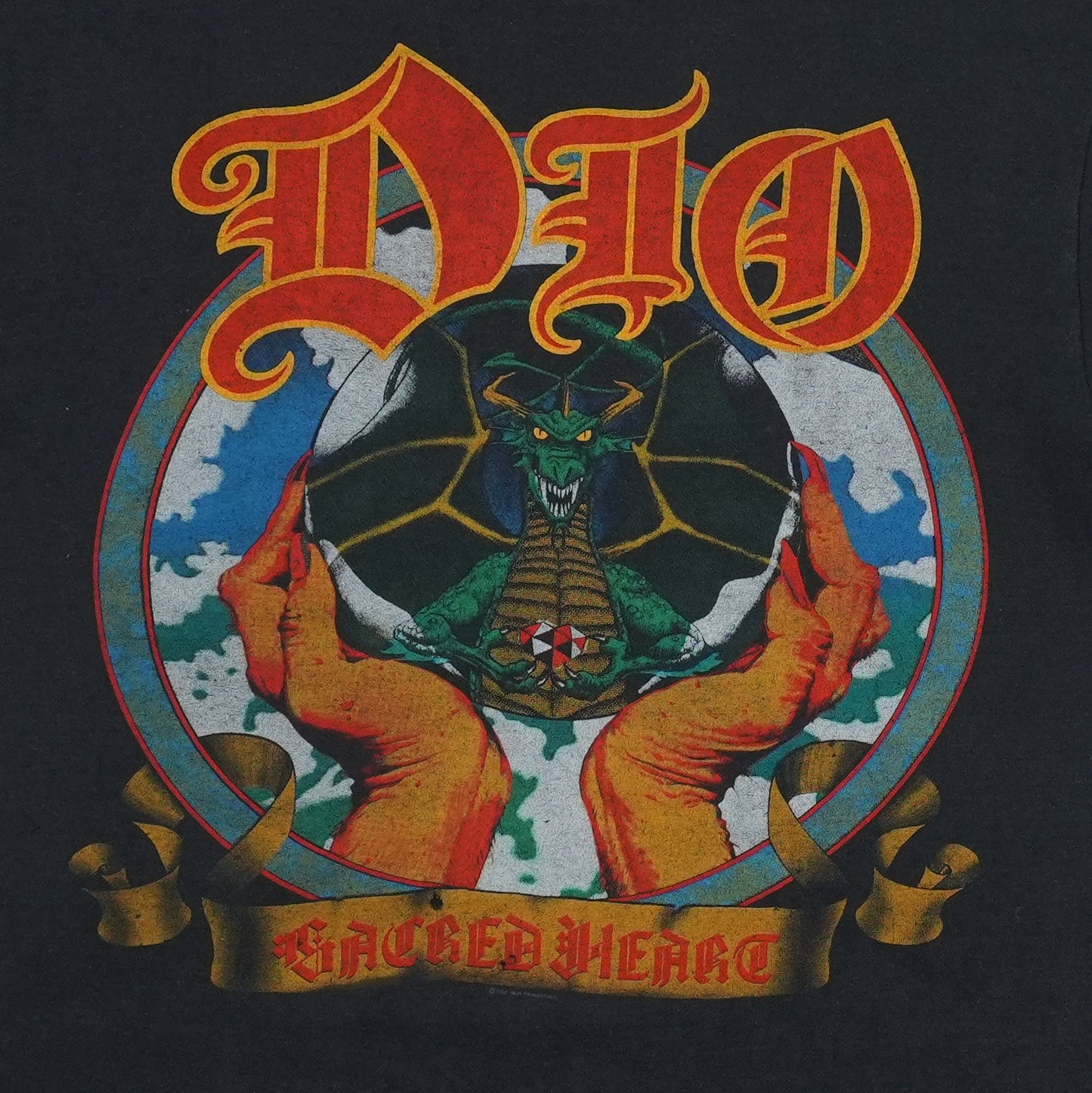 1985 Dio Sacred Heart Tour Shirt Detail 1