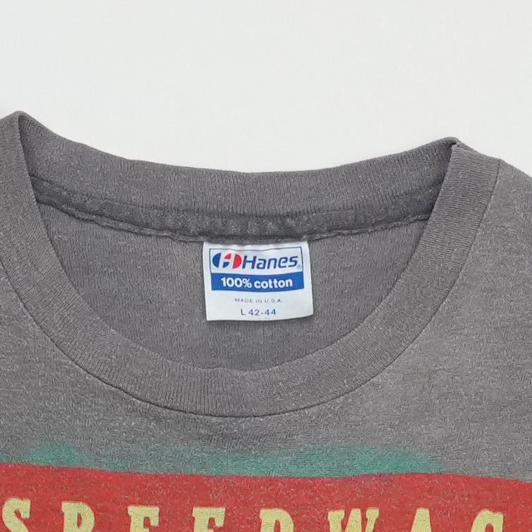 1985 REO Speedwagon Wheels Are Turnin Tour Shirt Detail 2