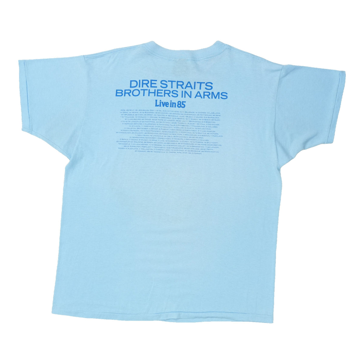 1985 Dire Straits Brothers In Arms Tour Shirt