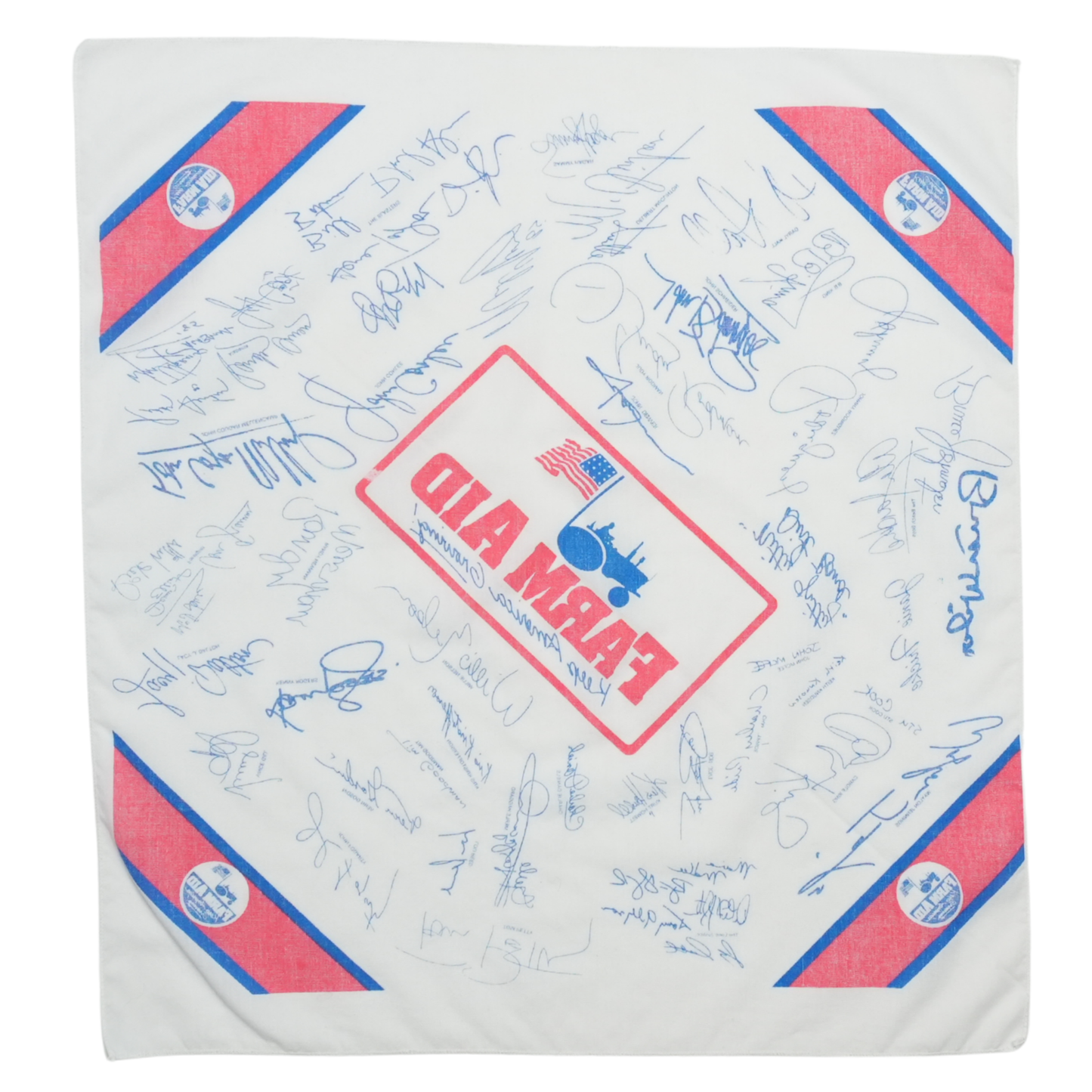 1985 Willie Nelson Farm Aid Bandana Back