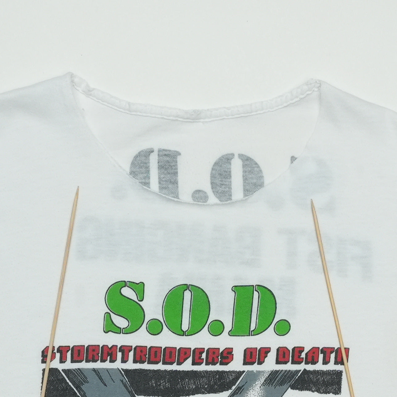 1985 S.O.D. Stormtroopers of Death Speak English or Die Shirt Detail 2