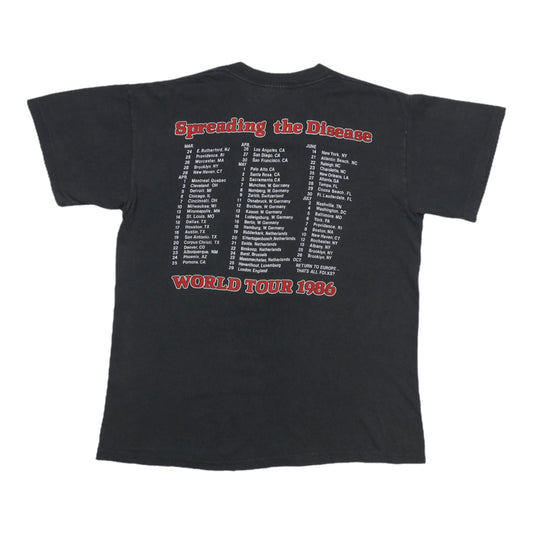 1986 Anthrax Spreading The Disease World Tour Shirt Back
