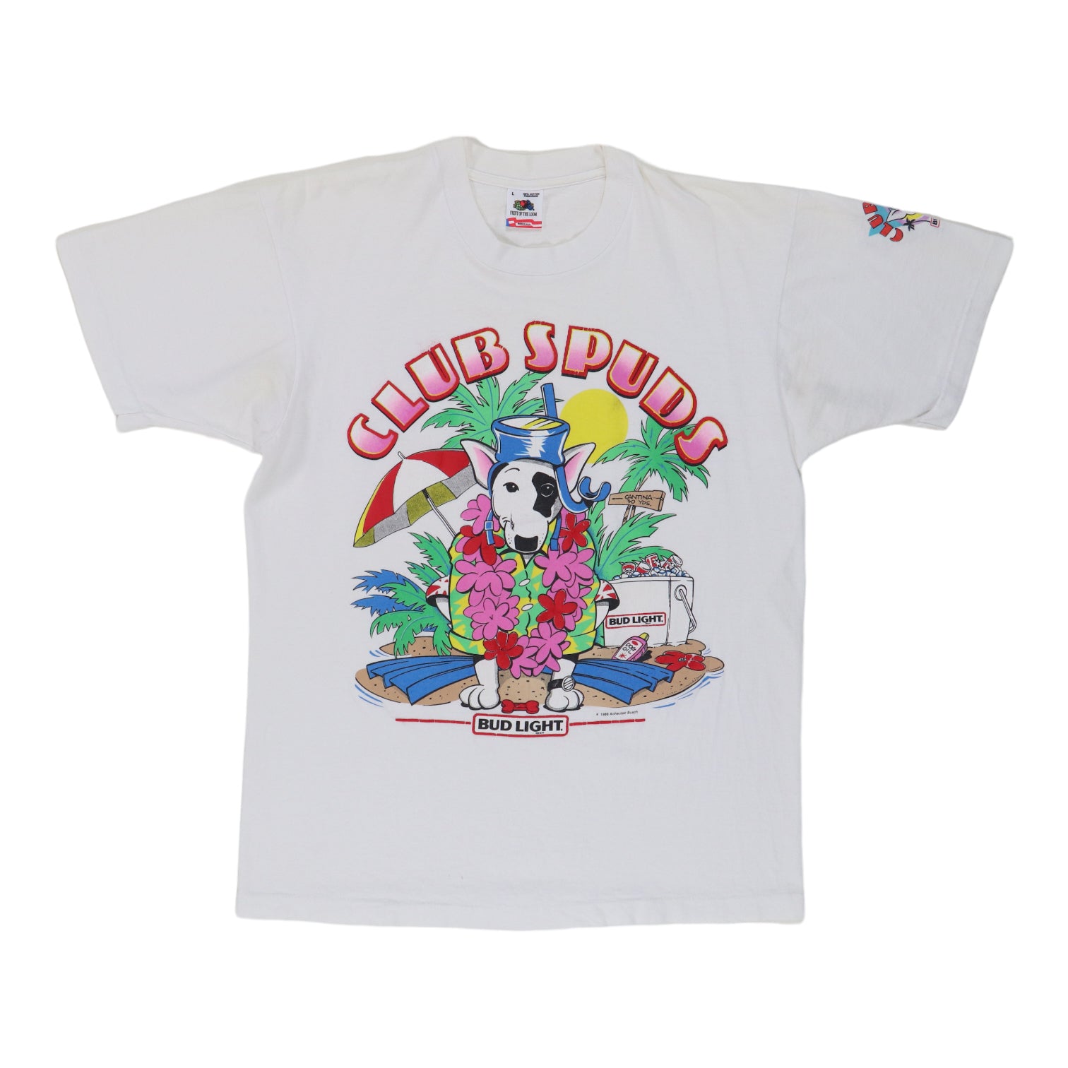Original vintage 1986 Club Spuds MacKenzie Bud Light Shirt WyCo Vintage