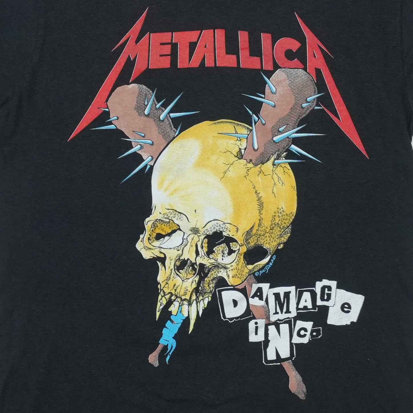 1986 Metallica Damage Inc Tour Shirt